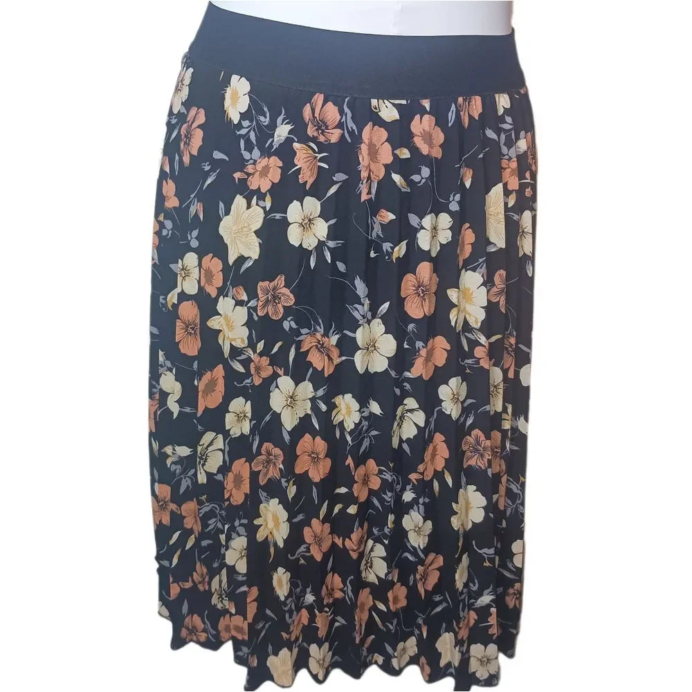 Andi+James floral pleated midi skirt‎ SKUW080